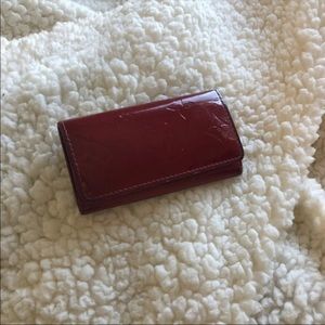 Authentic Louis Vuitton Red Vernis 4-Key Holder